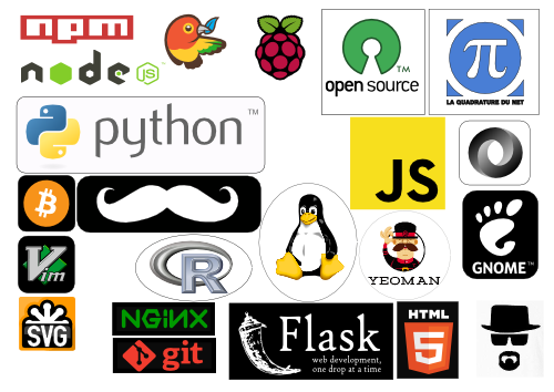 planche sticker techno open source